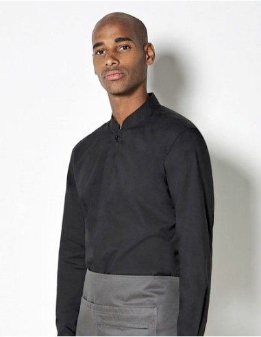 BAR-KK123-Mens Tailored Fit Mandarin Collar Shirt Long Sleeve